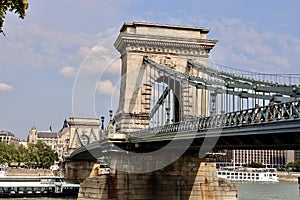 The SzÃÂ©chenyi Chain Bridge,Budapest, photo